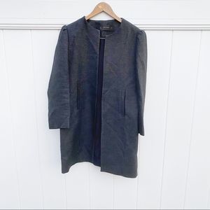 Zara Basic black long coat / blazer large